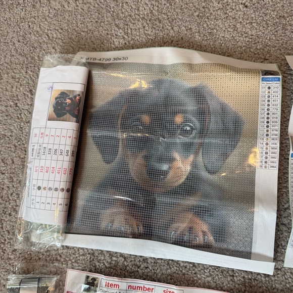 Lot of 5 Dachshund Diamond Painting Kits - Picture 6 of 6